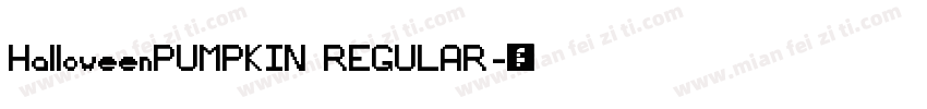 HalloweenPUMPKIN REGULAR字体转换